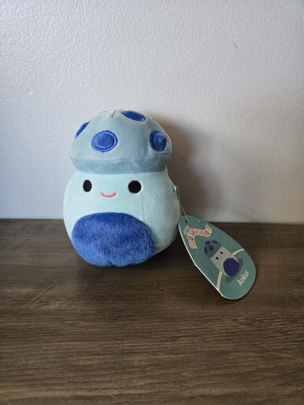 Squishmallow Ankur the Mushroom Blue Plush Toy